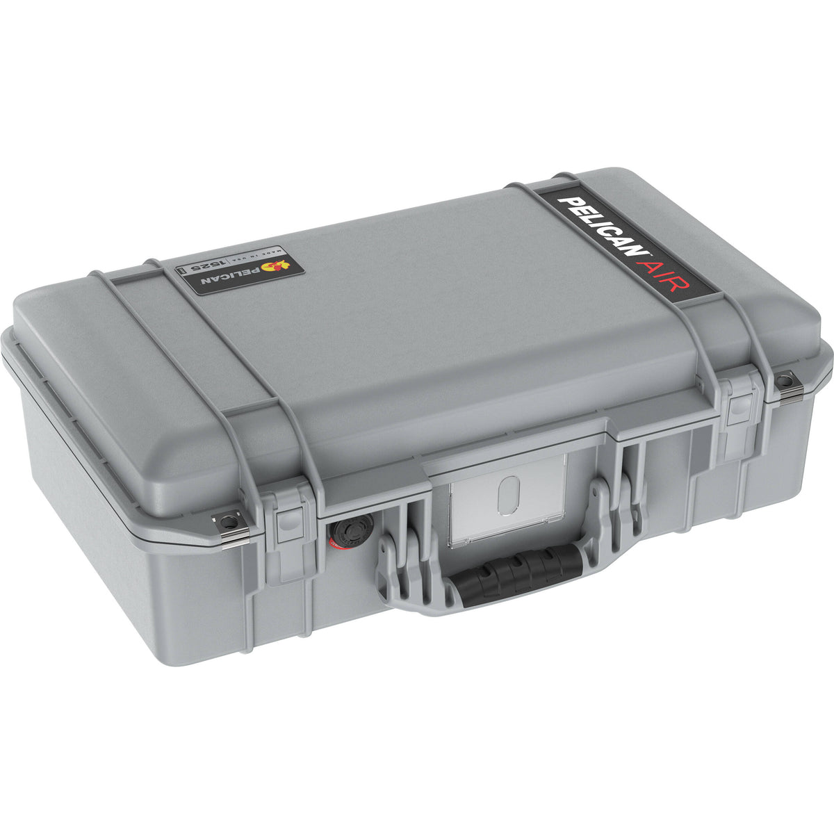Estuche Rígido Pelican 1525AirWF Hard Carry con espuma y Liner (Plateado) - vista frontal