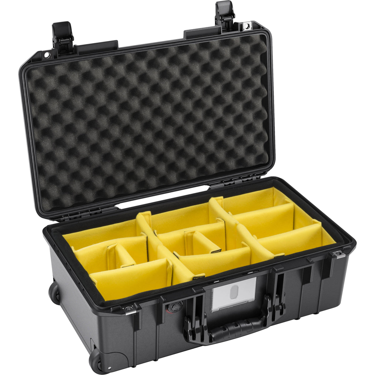Estuche Rígido Pelican 1535AirWD de cabina con ruedas con divisores acolchados (Negro) - vista principal