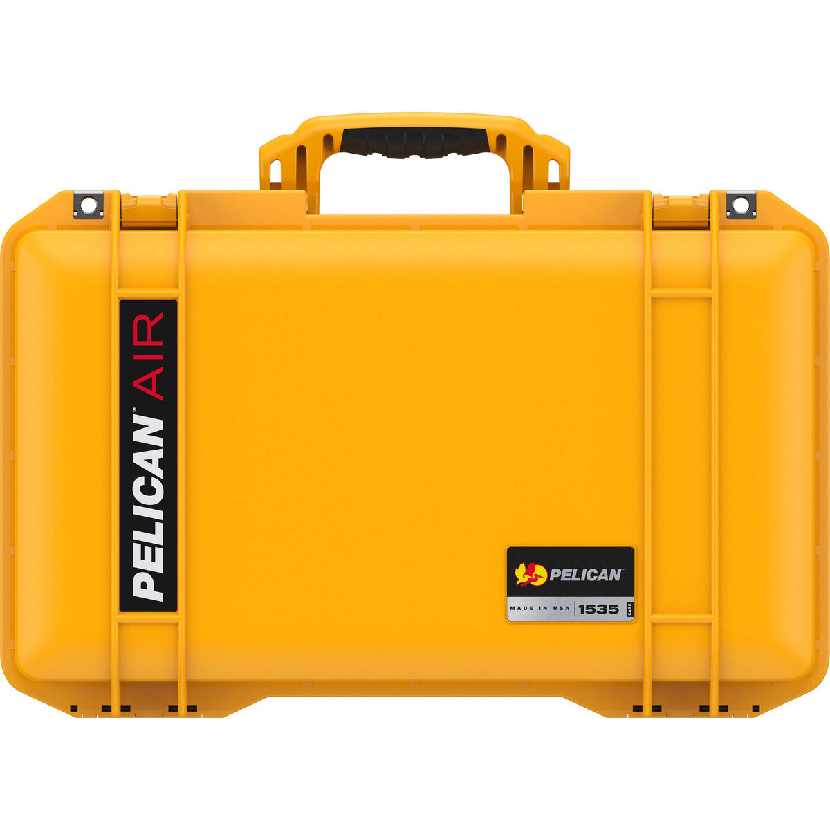 Estuche Rígido Pelican 1535AirWF de cabina con ruedas con espuma (Amarillo) - vista trasera
