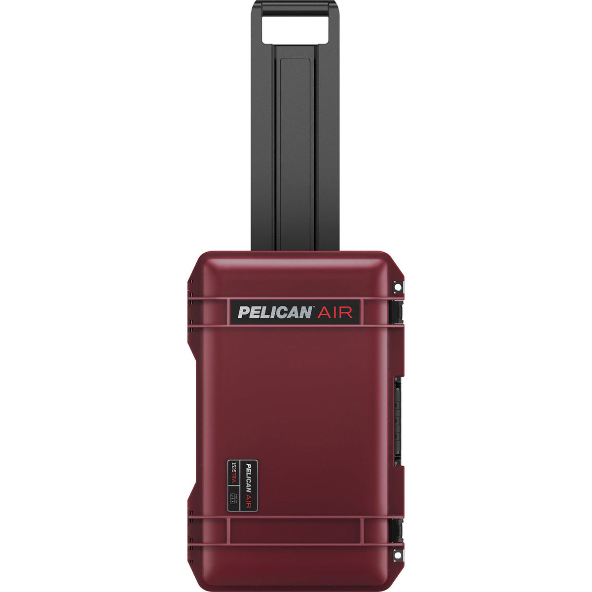 Estuche Rígido Pelican 1535TRVL con ruedas de cabina Air con organizador de tapa y Packing Cubes (Oxblood) - vista frontal