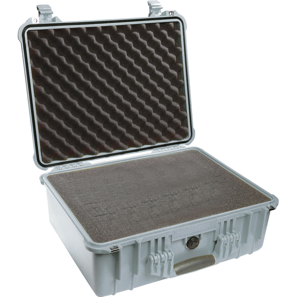 Estuche Rígido Pelican 1550 Protector con Pick y Pluck espuma (Plateado) - vista principal