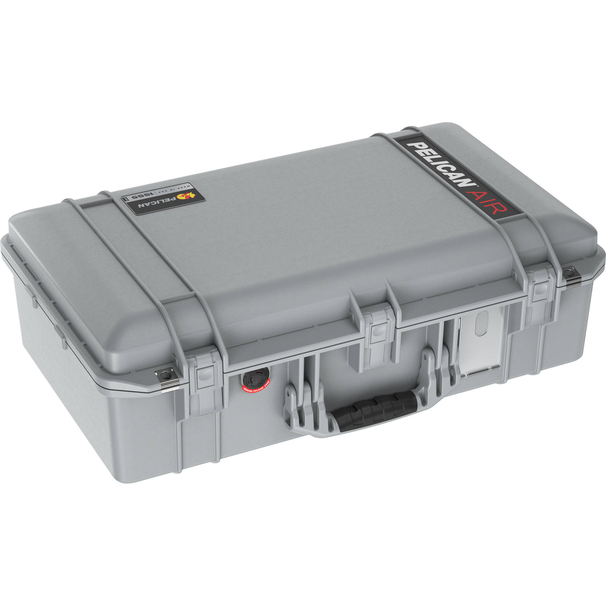 Estuche Rígido Pelican 1555AirWF Hard Carry con espuma y Liner (Plateado) - vista frontal