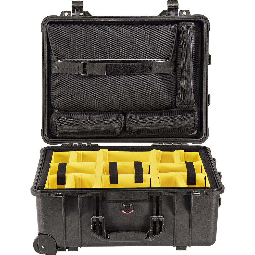 Estuche Rígido Pelican 1560SC Studio (Negro con divisores Amarillo) - vista frontal