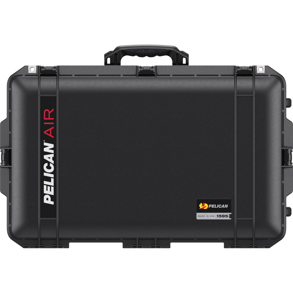 Estuche Rígido Pelican 1595AirWF con ruedas (Negro, 56.6L) (divisores acolchados) - vista frontal