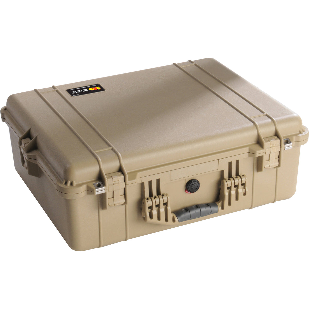 Estuche Rígido Pelican 1600 con espuma juego (Desert Beige) - vista frontal
