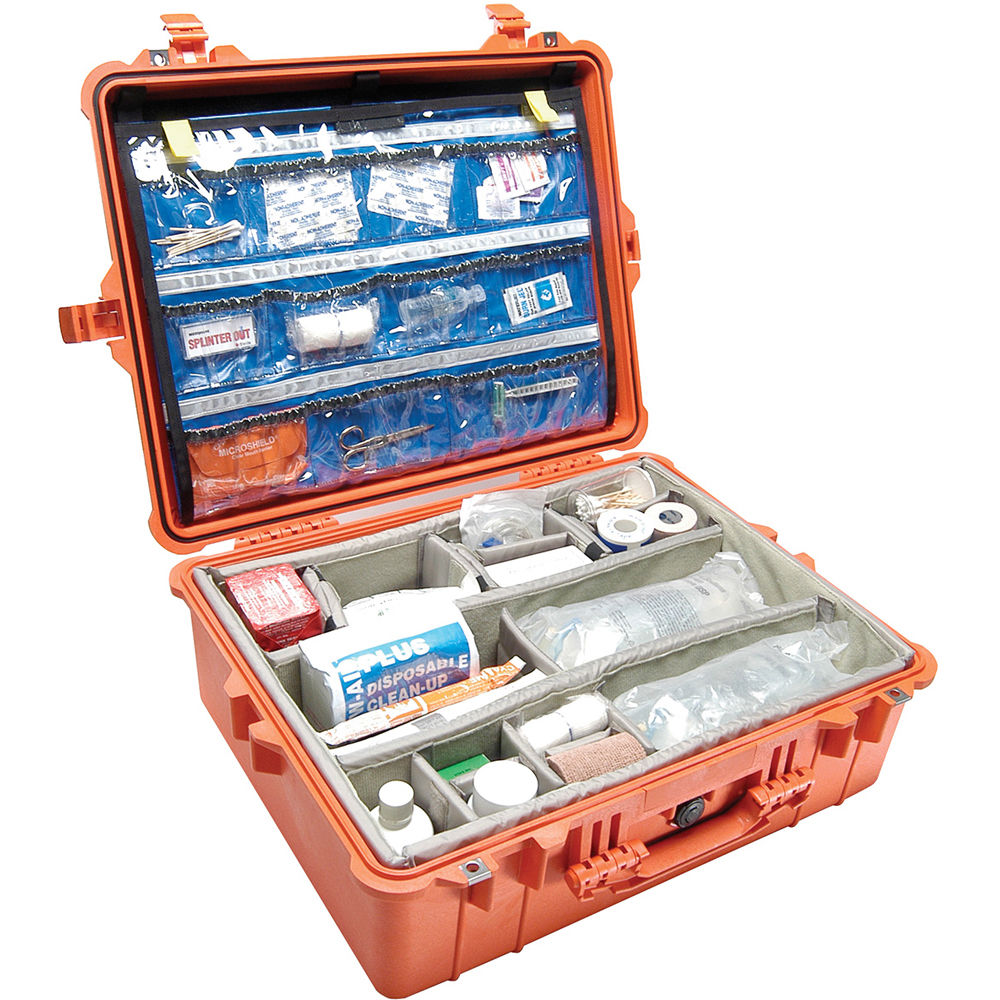 Estuche Rígido Pelican 1600EMS Watertight ATA con EMS Organizer y divisores (Naranja) - vista principal