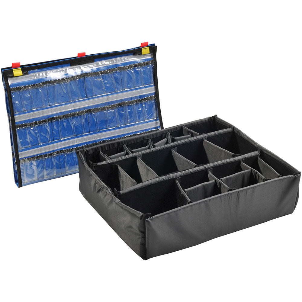 Estuche Rígido Pelican 1600EMS Watertight ATA con EMS Organizer y divisores (Naranja) - vista trasera