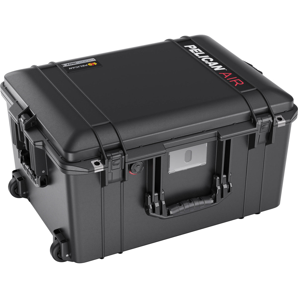 Estuche Rígido Pelican 1607AirNF con ruedas con Liner, sin interior (Negro) - vista frontal