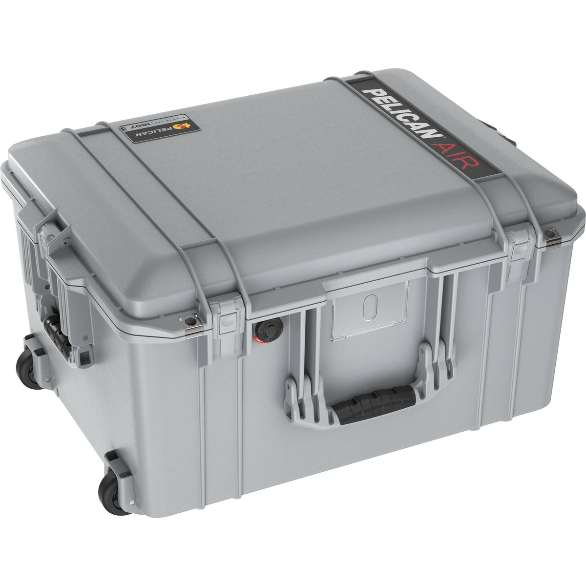 Estuche Rígido Pelican 1607AirNF con ruedas con Liner, sin interior (Plateado) - vista frontal