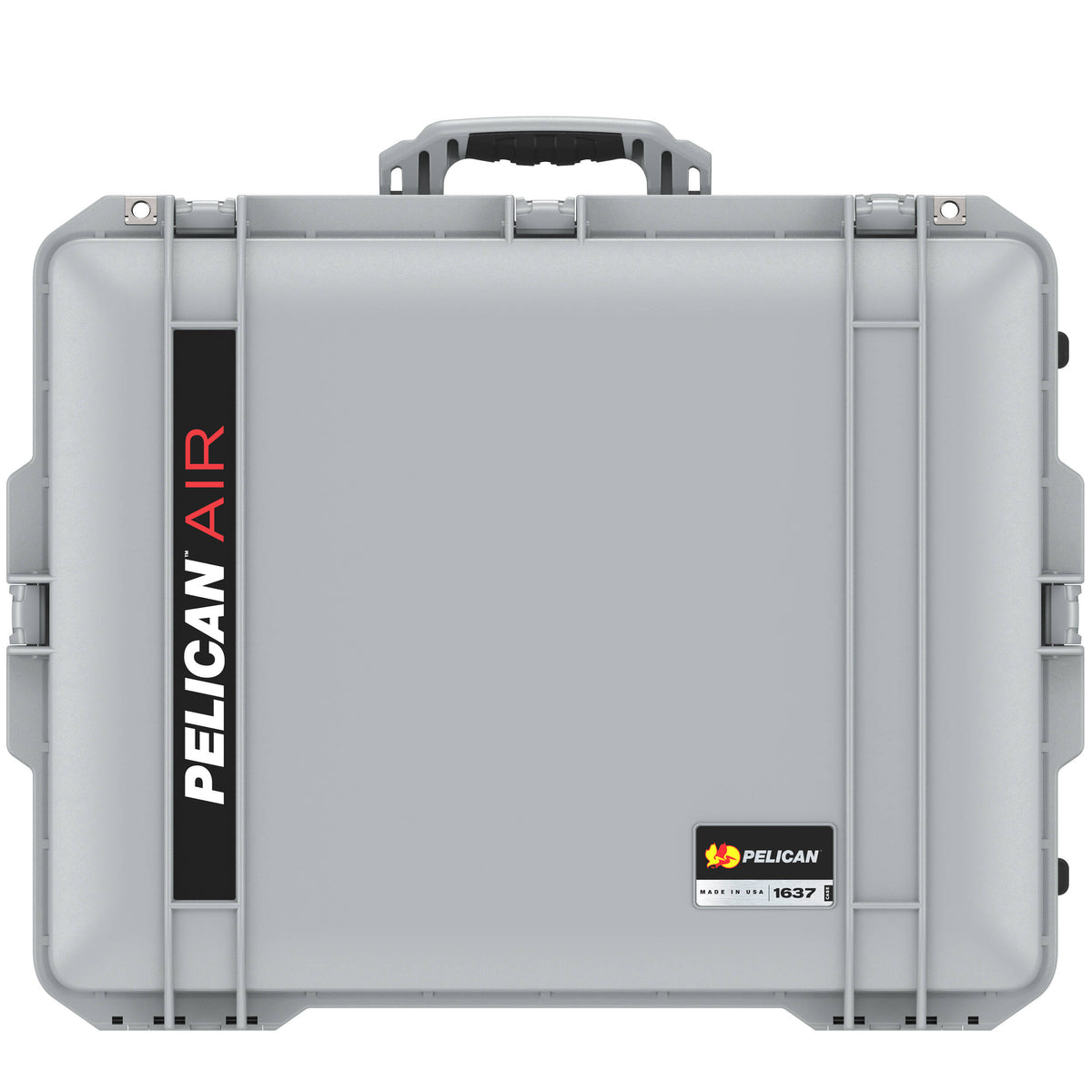 Estuche Rígido Pelican 1637AirWF con ruedas con espuma (Plateado) - vista trasera