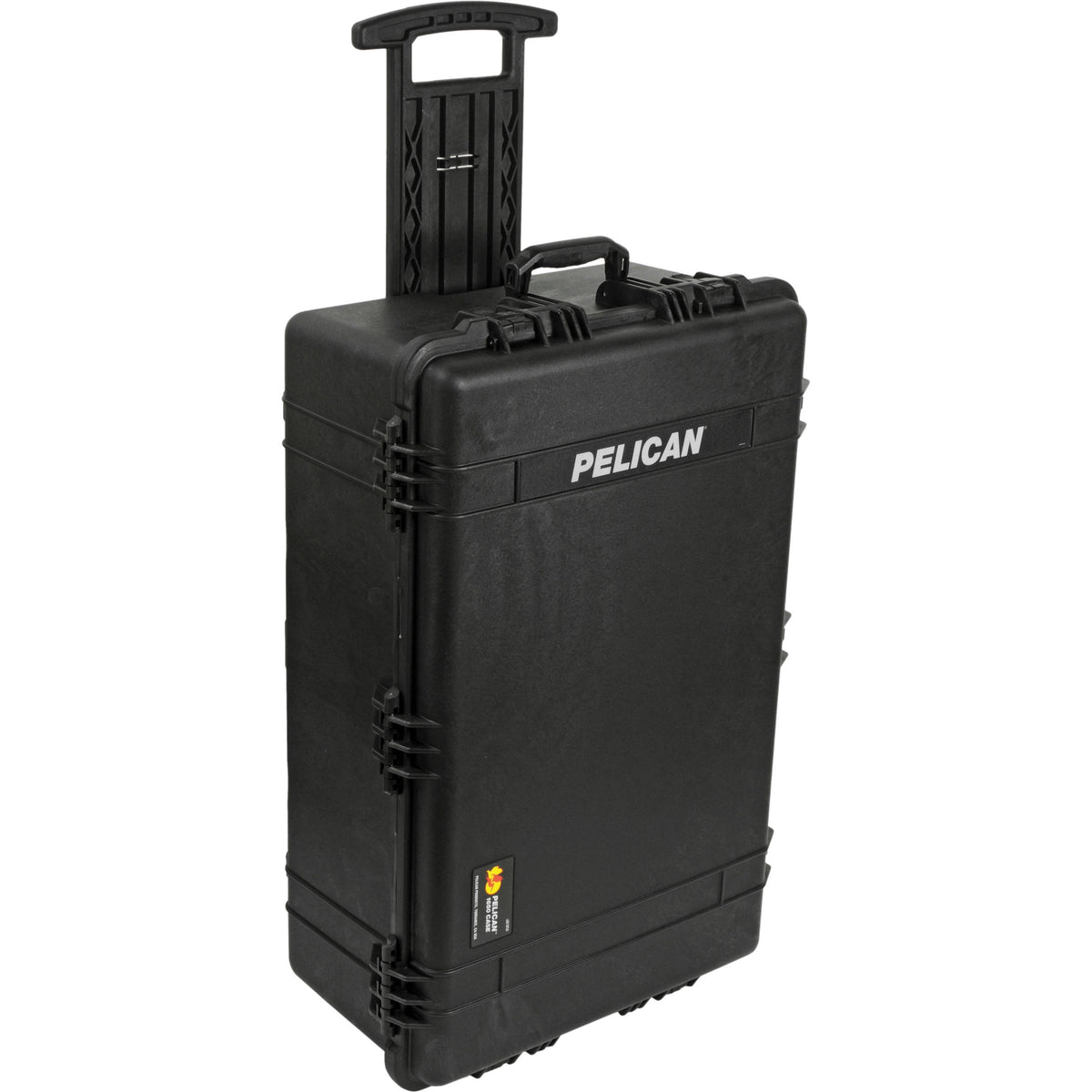 Estuche Rígido Pelican 1654 Waterproof 1650 con Amarillo y Negro juego de divisores (Negro) - vista trasera