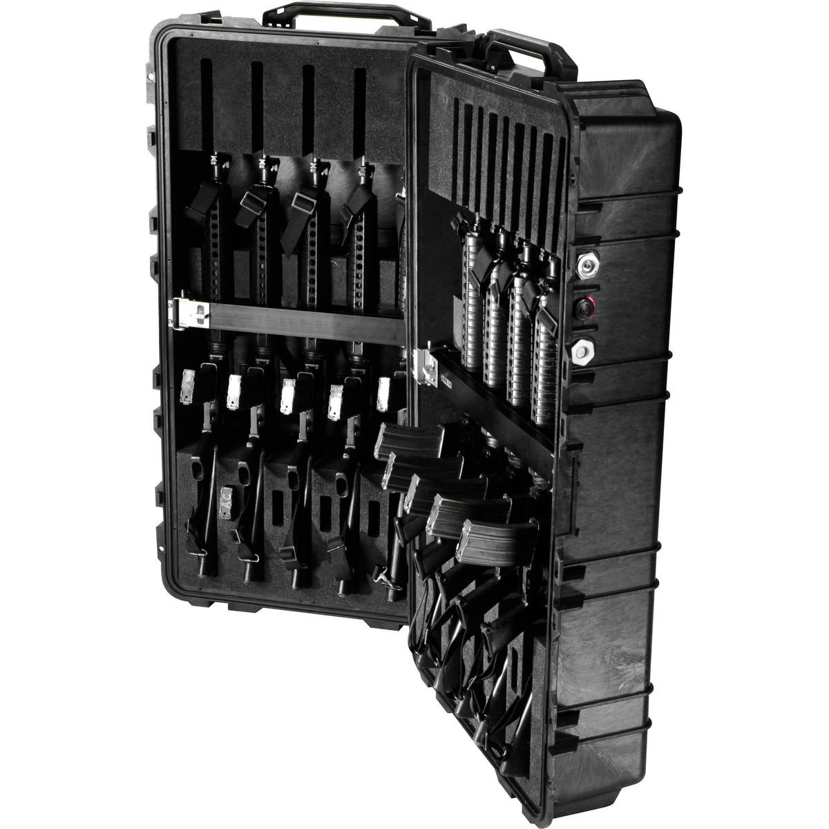 Estuche Rígido Pelican 1780RF Long con Rifle con espuma Cut inserto (Negro) - vista lateral