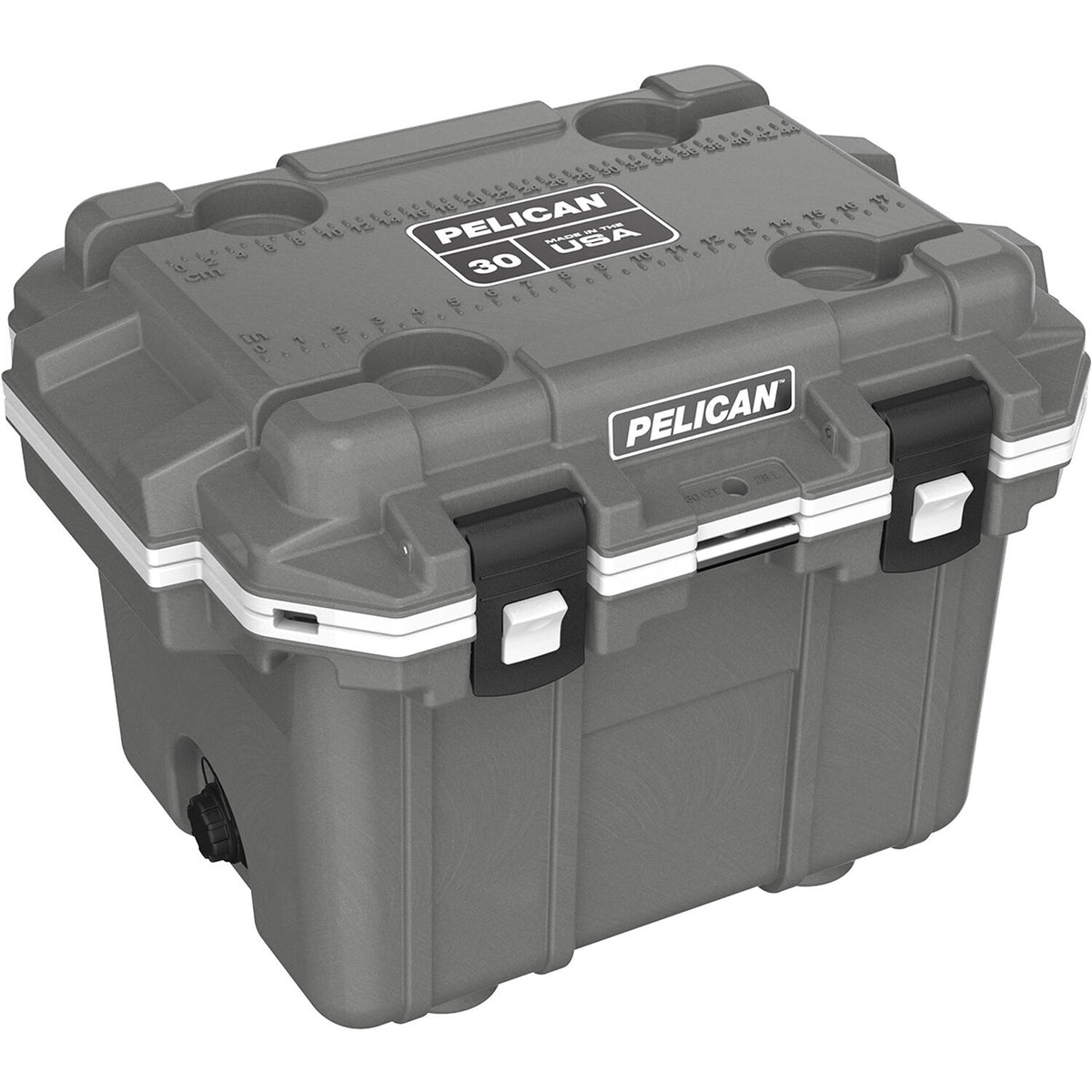 Estuche Rígido Pelican 30QT Elite Cooler (Cement Blanco) - vista frontal