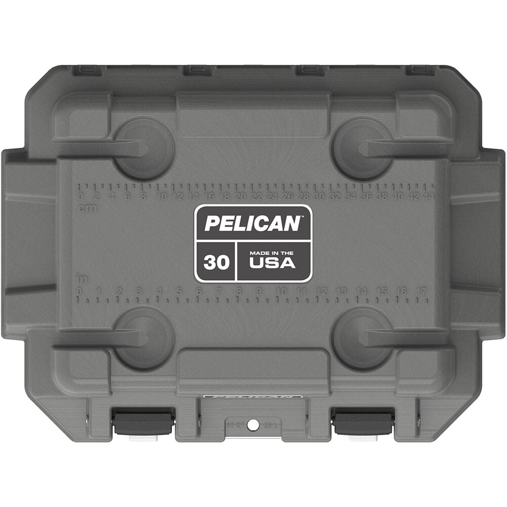 Estuche Rígido Pelican 30QT Elite Cooler (Cement Blanco) - vista lateral