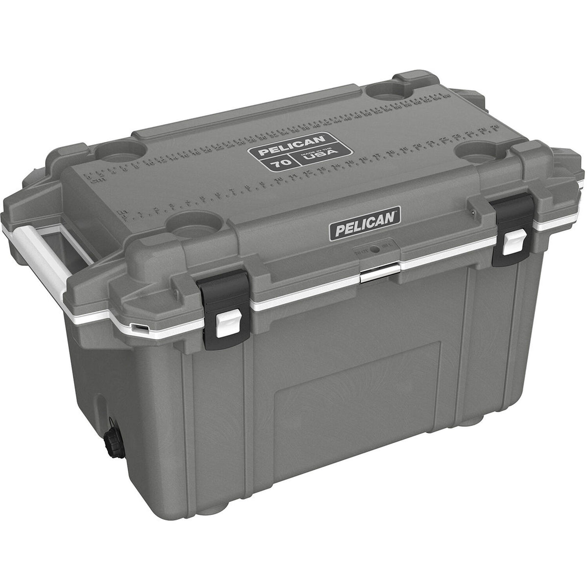 Estuche Rígido Pelican 70QT Elite Cooler (Cement Blanco) - vista frontal