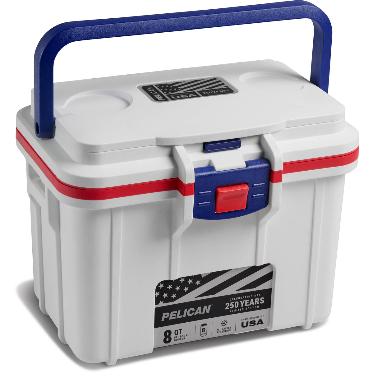 Estuche Rígido Pelican 8QT Personal Cooler (America 250 Limited Edition Rojo / Blanco / Azul) - vista principal