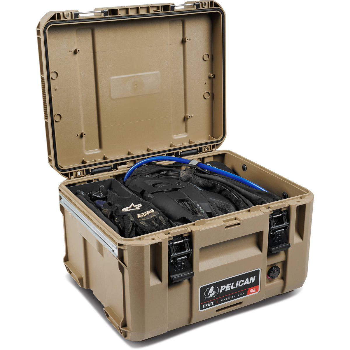 Estuche Rígido Pelican CR45 CRATE (Beige, 45L) - puertos y conexiones