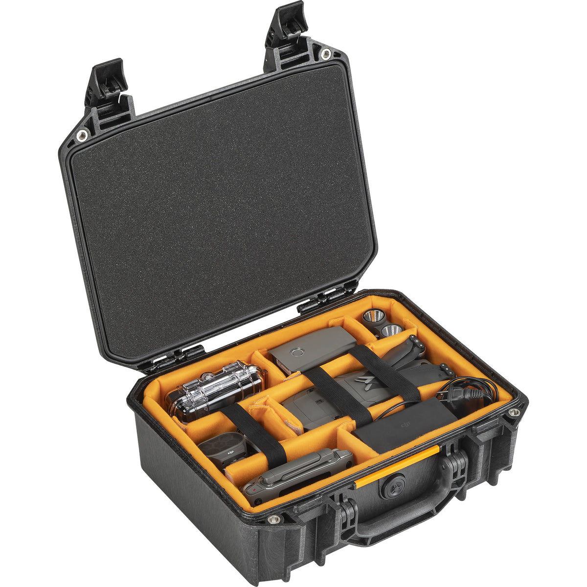 Estuche Rígido Pelican Vault 200 con divisores acolchados (Negro, 6.5L) - vista lateral