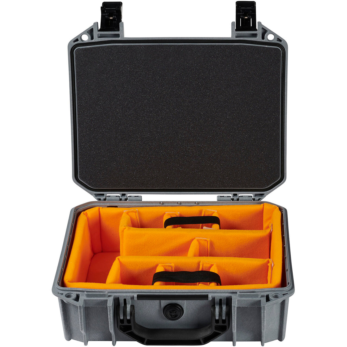 Estuche Rígido Pelican Vault 200 con Lid espuma y divisores (Gris, 6.5L) - vista frontal