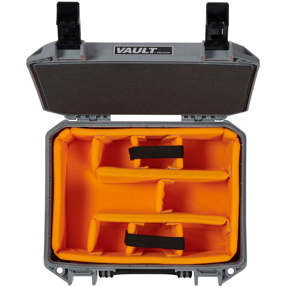 Estuche Rígido Pelican Vault 200 con Lid espuma y divisores (Gris, 6.5L) - vista trasera