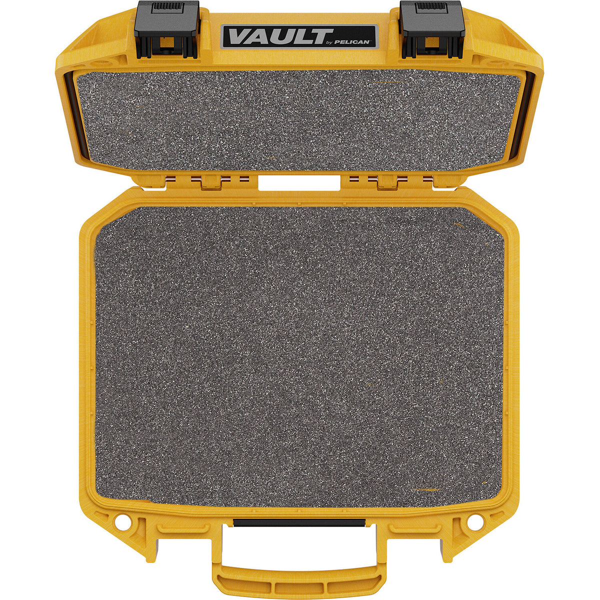 Estuche Rígido Pelican Vault V100C con inserto de espuma (Amarillo Sunflare, 6.5L) - vista frontal