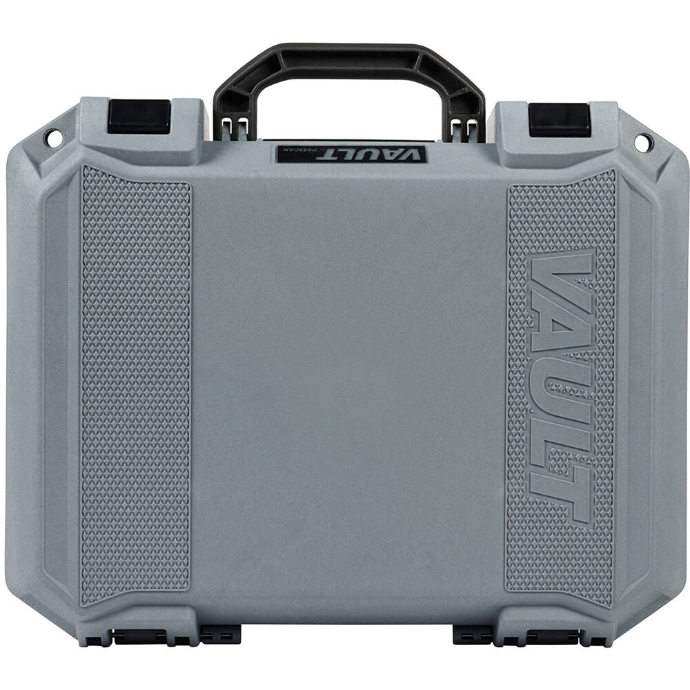 Estuche Rígido Pelican Vault V300 con divisores acolchados (Gris, 18.7L) - puertos y conexiones