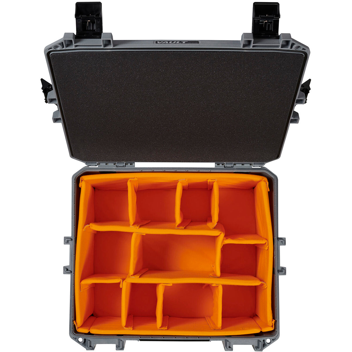Estuche Rígido Pelican Vault V600WD con divisores acolchados (Gris, 55.5L) - vista trasera