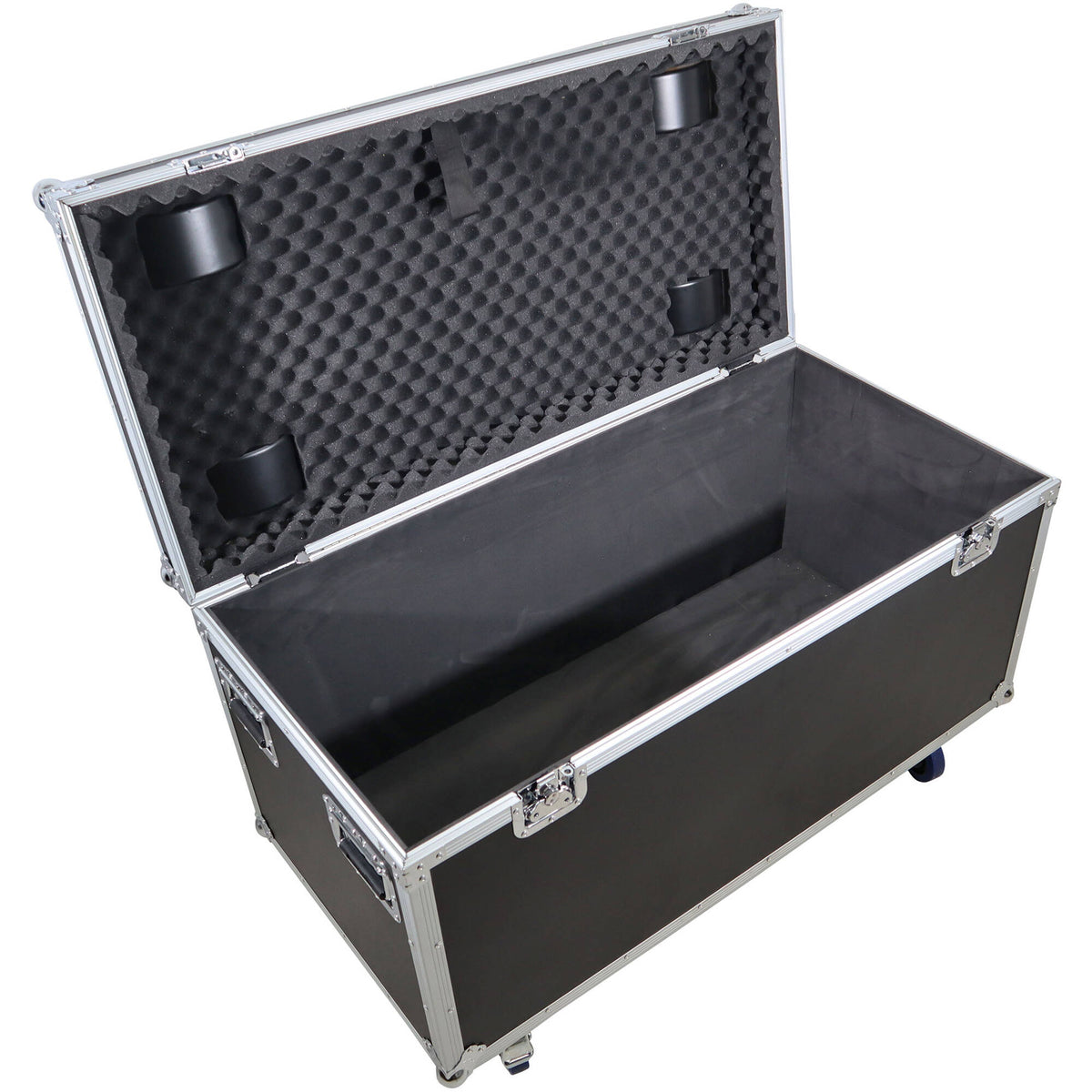 Estuche Rígido ProX Grande baúl con ruedas giratorias (Negro) - vista frontal