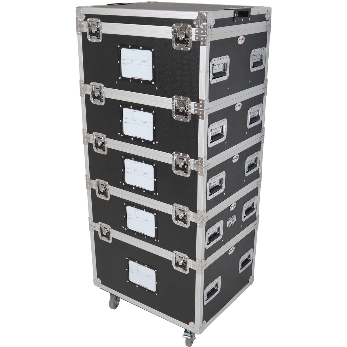 Estuche Rígido ProX TruckPax 5-Tier con ruedas utilitario de vuelo con divisores (2-Pack) - vista frontal