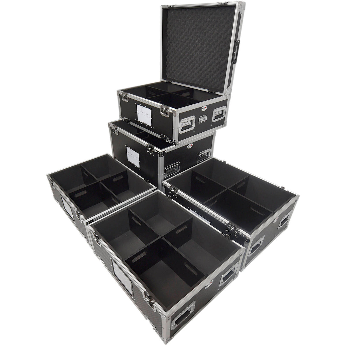 Estuche Rígido ProX TruckPax 5-Tier con ruedas utilitario de vuelo con divisores (2-Pack) - detalle