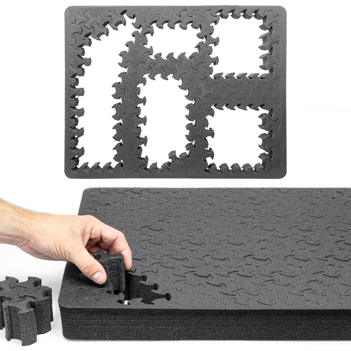 Estuche Rígido RAGAR Eylar con inserto de espuma (Negro, 24") - vista lateral