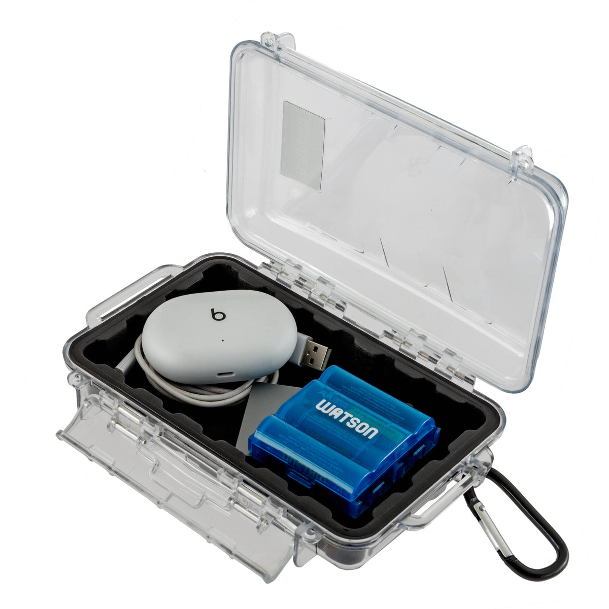 Estuche Rígido Ruggard Clear con forro Negro (Chico) - detalle