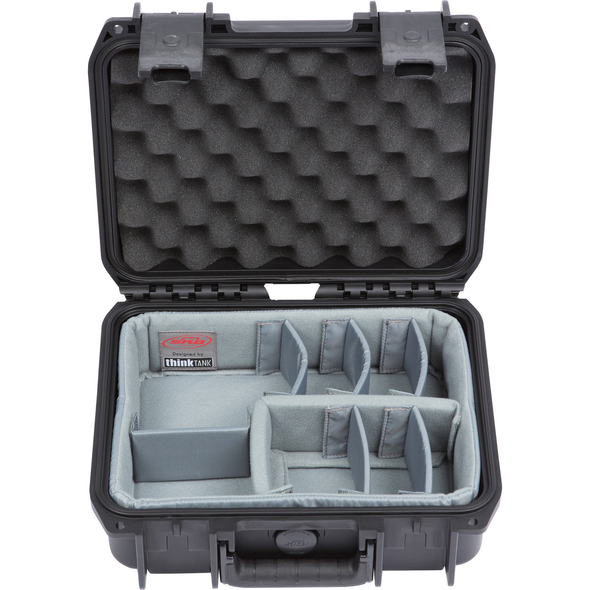 Estuche Rígido SKB 1209-4DT con Think Tank Designed divisores (Negro) - vista frontal