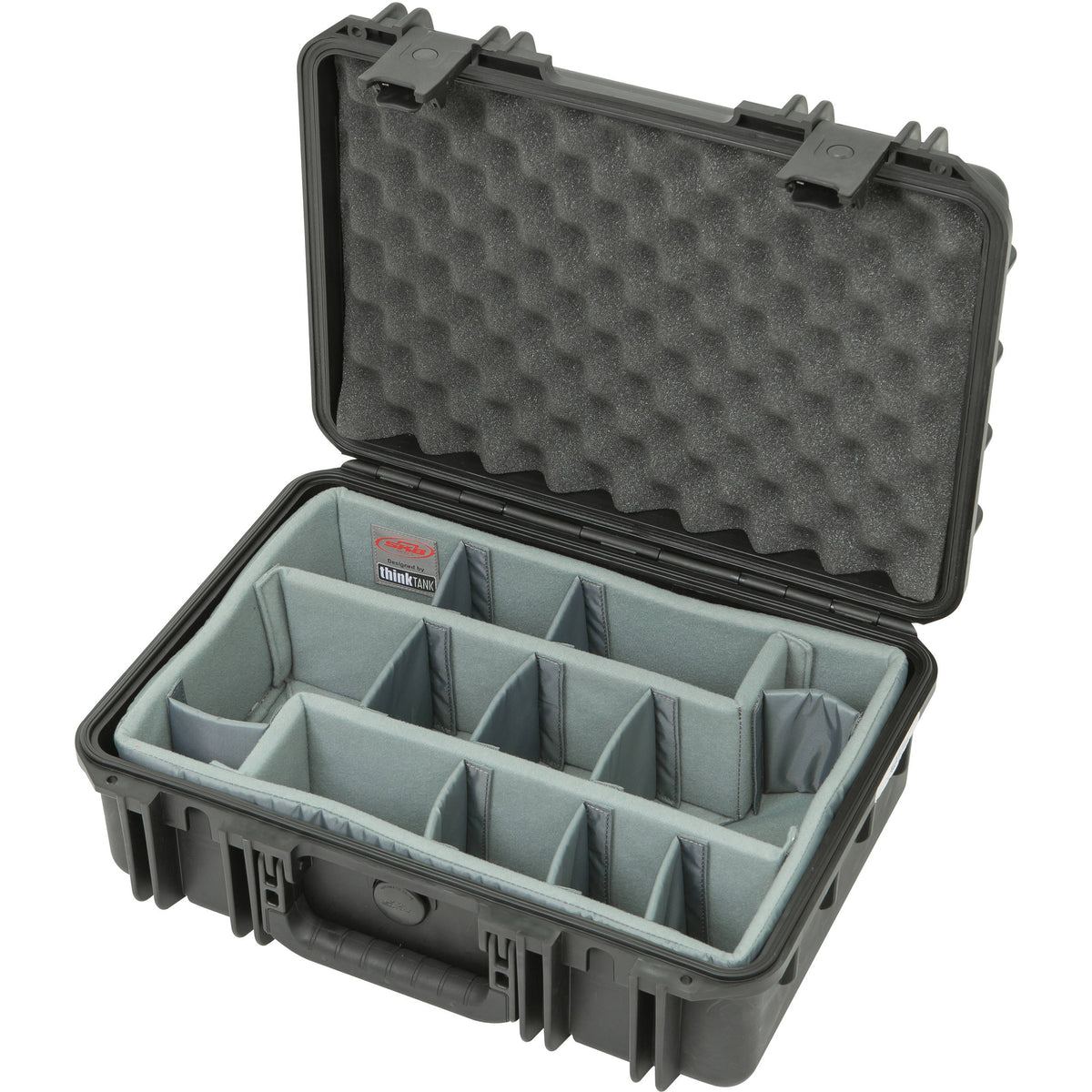 Estuche Rígido SKB iSeries 1711-6 con Think Tank Photo divisores y tapa con espuma (Negro) - vista trasera