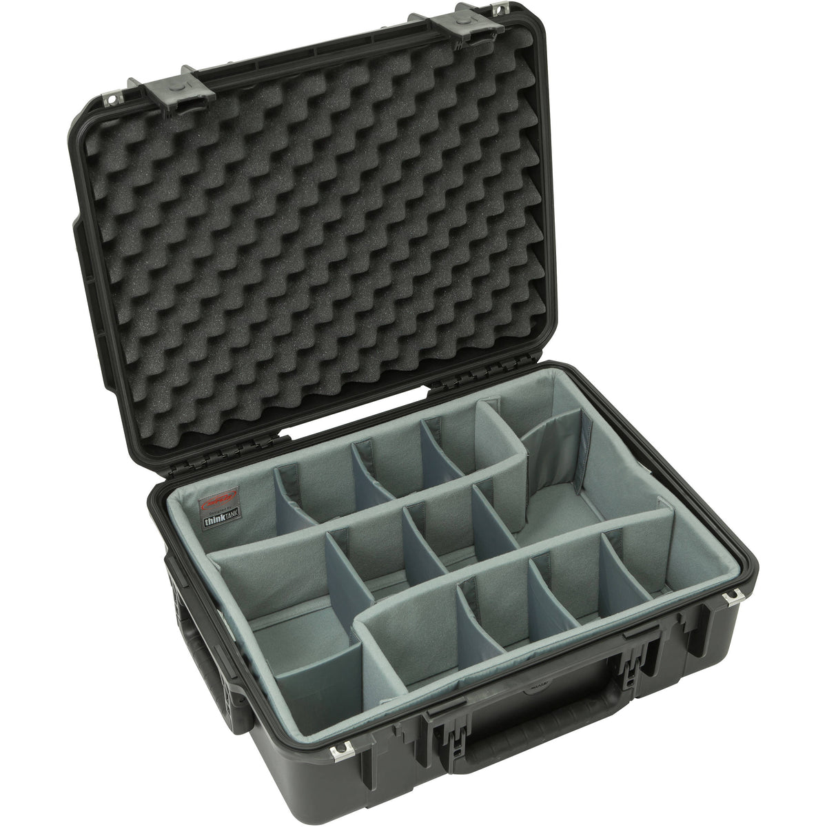 Estuche Rígido SKB iSeries 2015-7 con Think Tank Photo divisores y tapa con espuma (Negro) - vista frontal