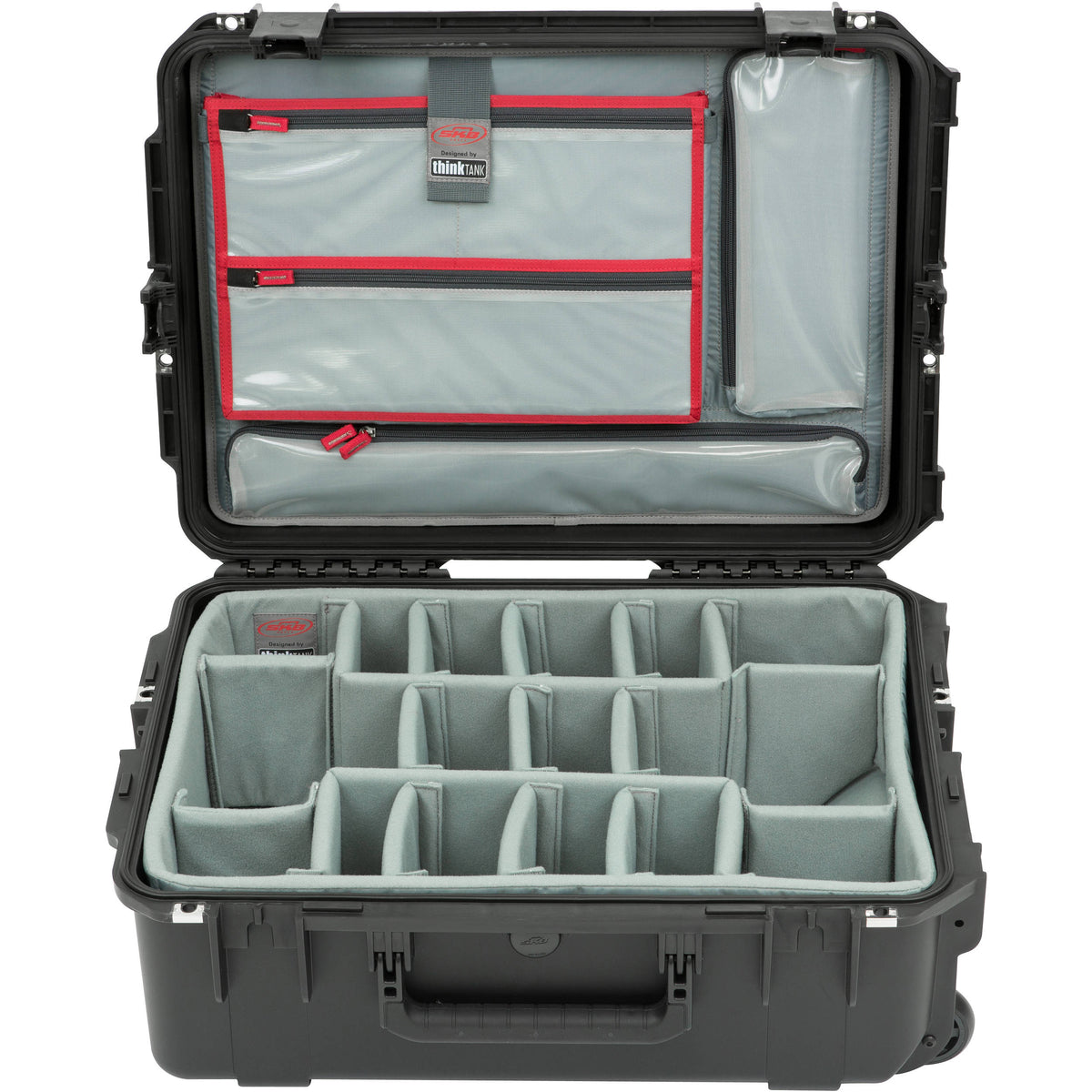 Estuche Rígido SKB iSeries 2215-8 Waterproof utilitario con Wheels, Think Tank Photo divisores, y organizador en la tapa (Neg