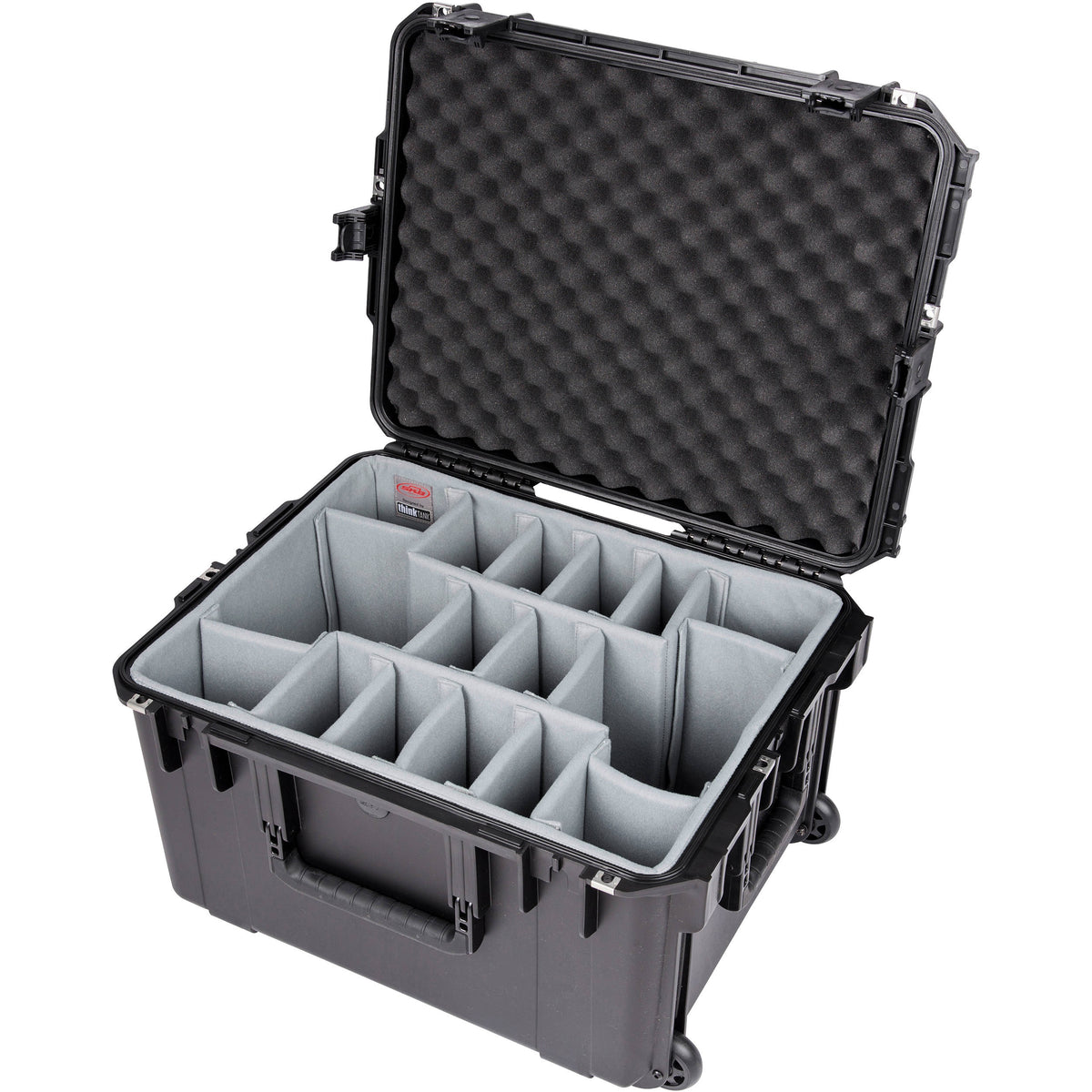 Estuche Rígido SKB iSeries 2217-12 con Think Tank Photo divisores y tapa con espuma (Negro) - vista trasera