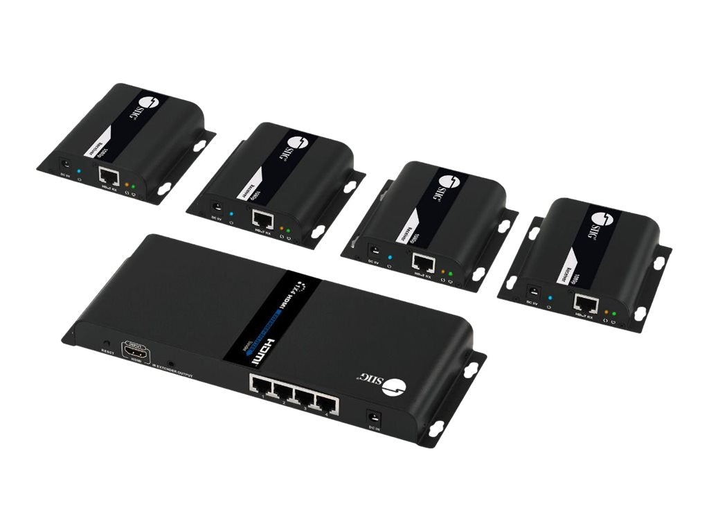 Extensor AV SIIG 1x4 1080p HDMI Splitter HDbitT over IP Extender Kit - vista 3