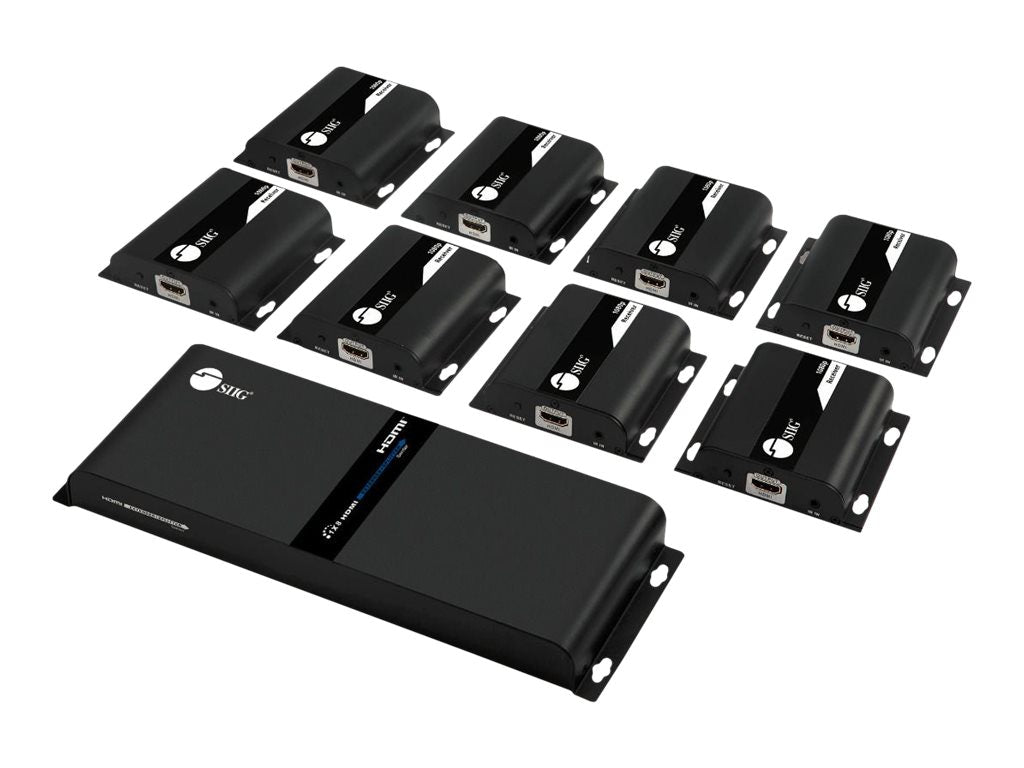 Extensor AV SIIG 1x8 1080p HDMI Splitter HDbitT over IP Extender Kit - vista 1