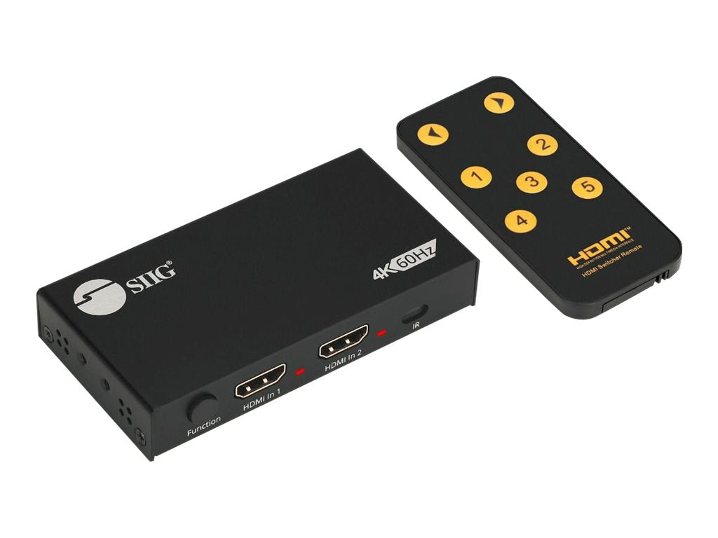 Extensor AV SIIG 2 Port HDMI 4K HDR Splitter / Switcher - vista 1