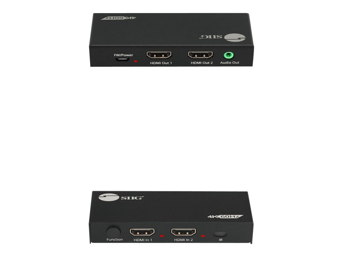 Extensor AV SIIG 2 Port HDMI 4K HDR Splitter / Switcher - vista 3