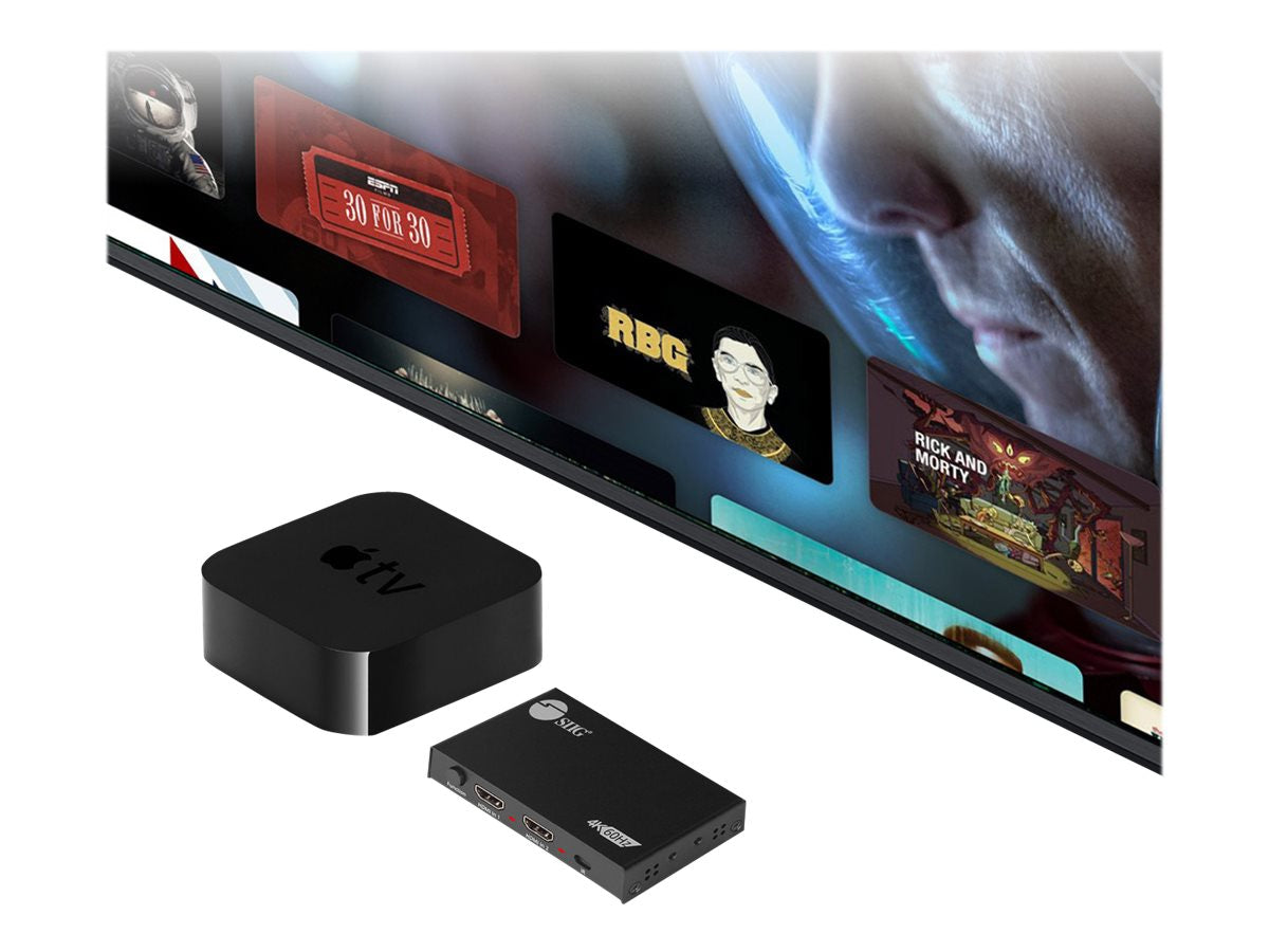Extensor AV SIIG 2 Port HDMI 4K HDR Splitter / Switcher - vista 4