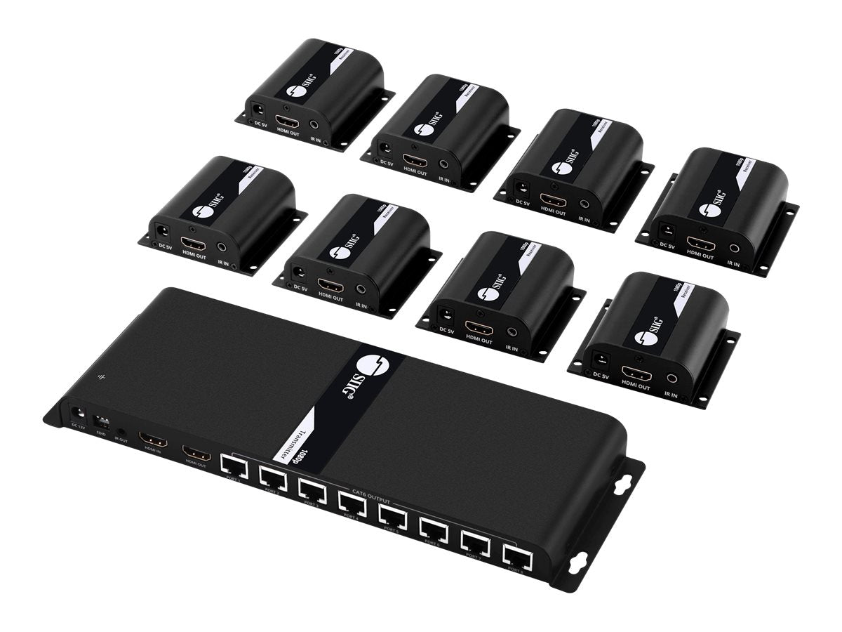 Extensor AV SIIG 8-Port HDMI Splitter Over Cat6 Extender - vista 2
