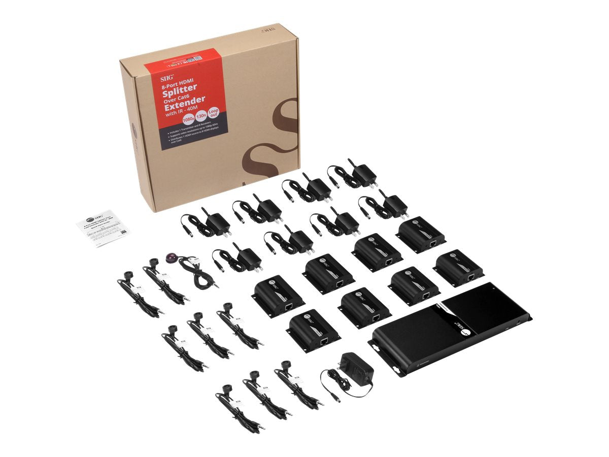 Extensor AV SIIG 8-Port HDMI Splitter Over Cat6 Extender - vista 5