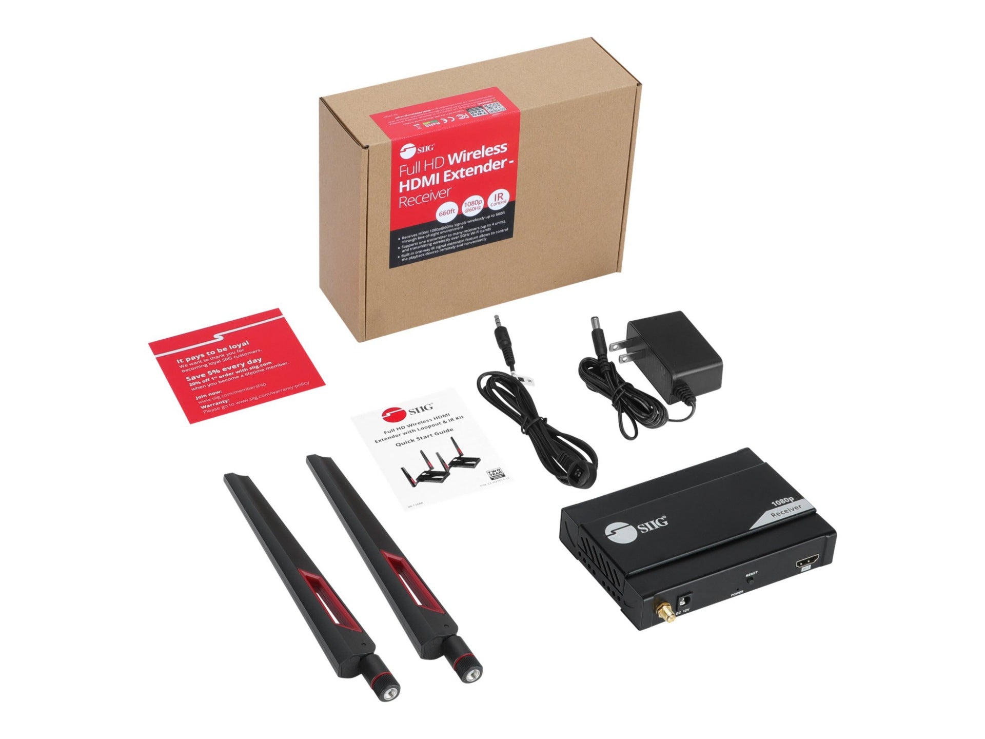 Extensor AV SIIG Full HD Wireless HDMI Extender - vista 4