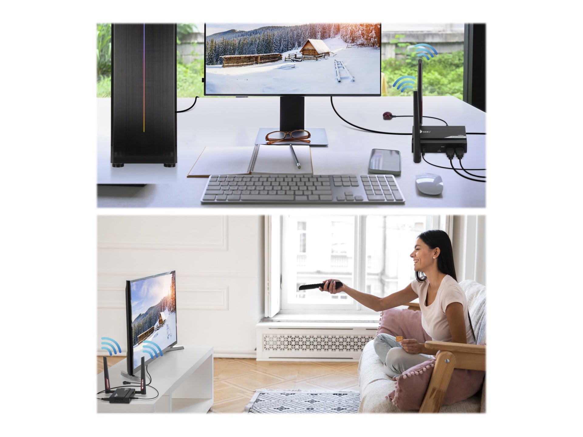 Extensor AV SIIG Full HD Wireless HDMI Extender - vista 5