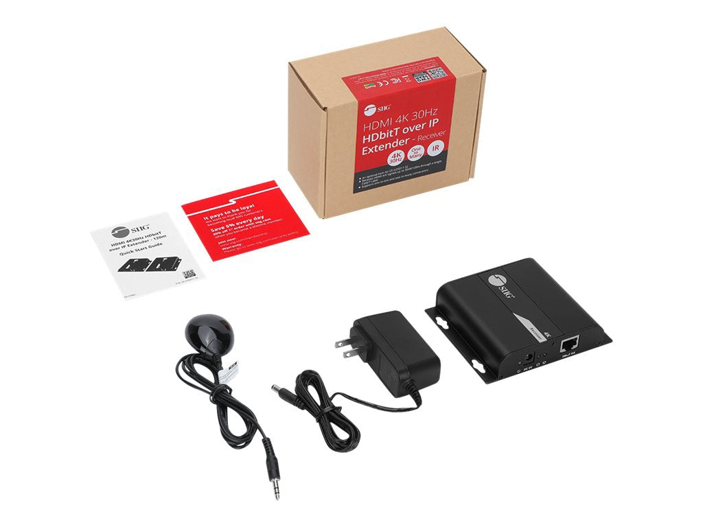 Extensor AV SIIG HDMI 4K30Hz HDbitT over IP Extender - vista 3