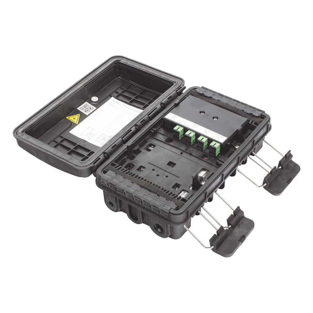 Caja de Distribución de Fibra Óptica FiberHome FDP-420E-8 SC/APC Simplex Negro