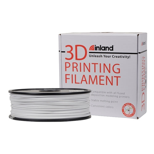 Filamento 3D Inland ABS 2.85mm Blanco 1.0 kg — vista en diagonal