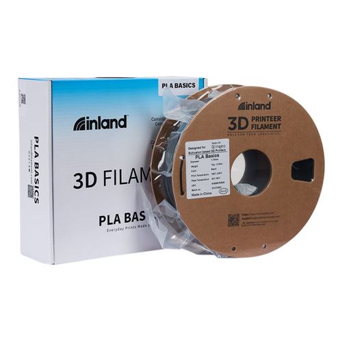 Filamento 3D Inland PLA 1.75mm Negro 1.0 kg — vista superior